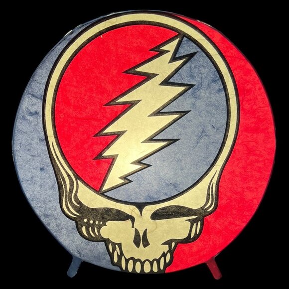 Grateful Dead Steal Your Face Vintage Rare Ichiban Rice Paper Lamp 2000 Lyon Co - Picture 14 of 14